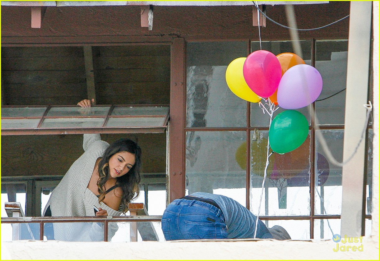 bethany mota derek hough balloons from rooftop 09