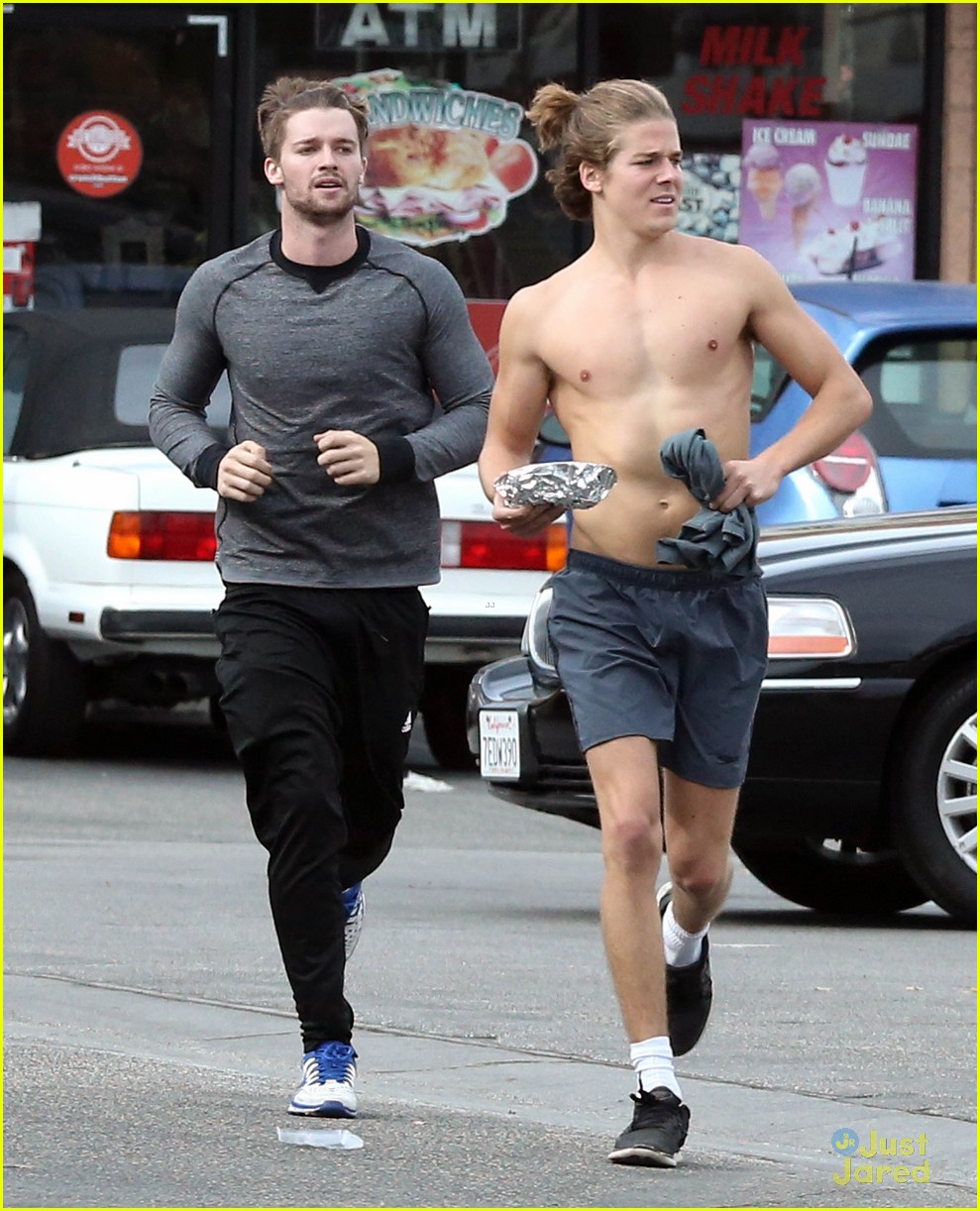 Patrick Schwarzenegger & Shirtless Friend Grab Our Attention During ...