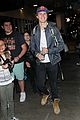 ansel elgort poses with fans airport 04
