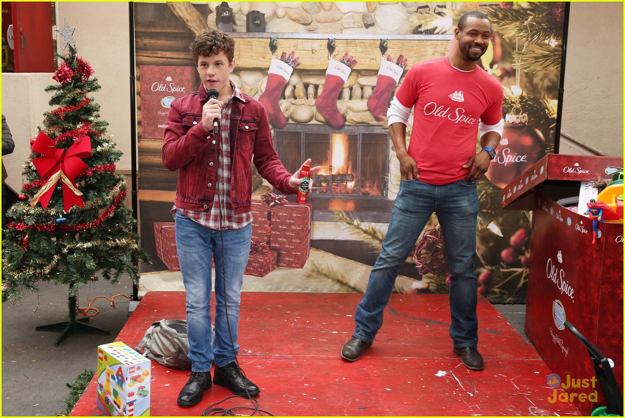 nolan gould old spice toy donation drive 02