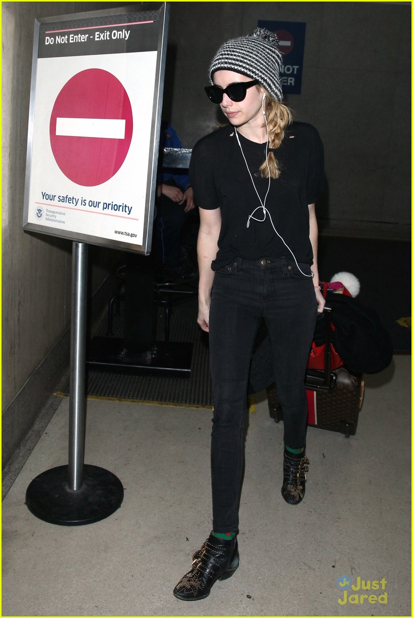 emma roberts returns back to los angeles after christmas 04