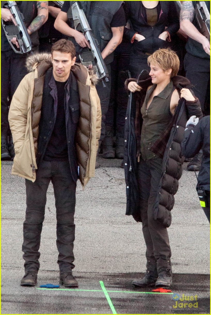 shailene woodley theo james are back to work on insurgent 12