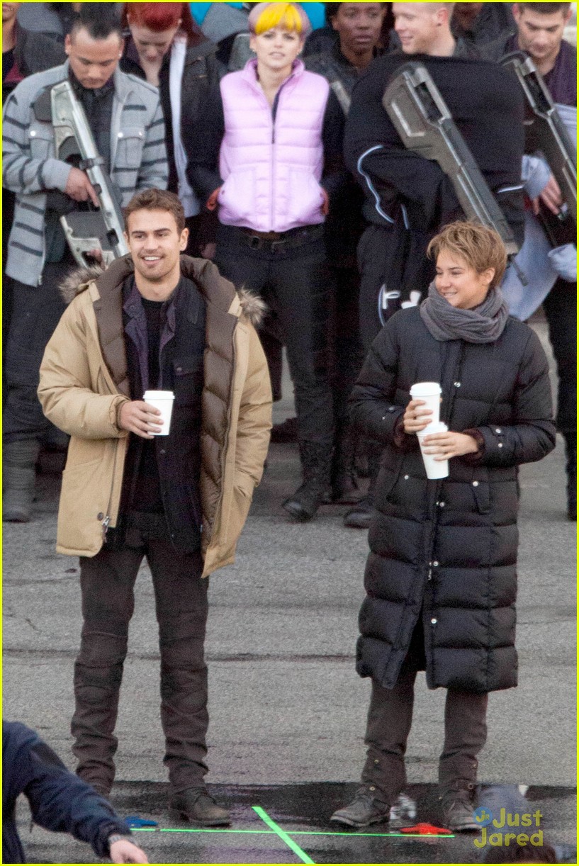 shailene woodley theo james are back to work on insurgent 16
