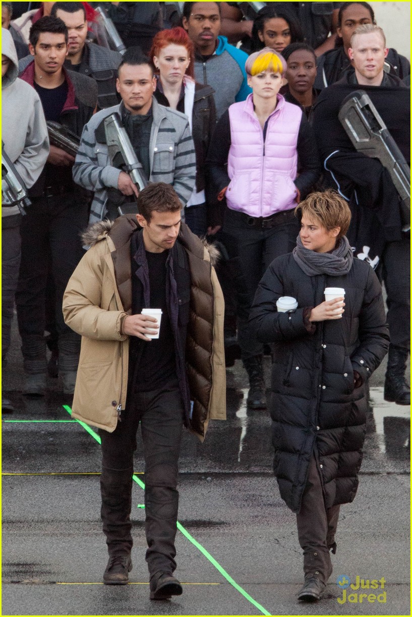 shailene woodley theo james are back to work on insurgent 19