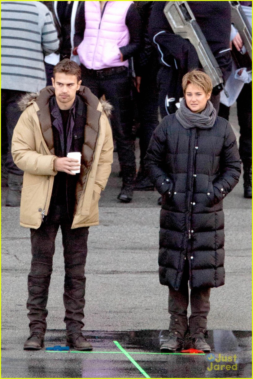 shailene woodley theo james are back to work on insurgent 20