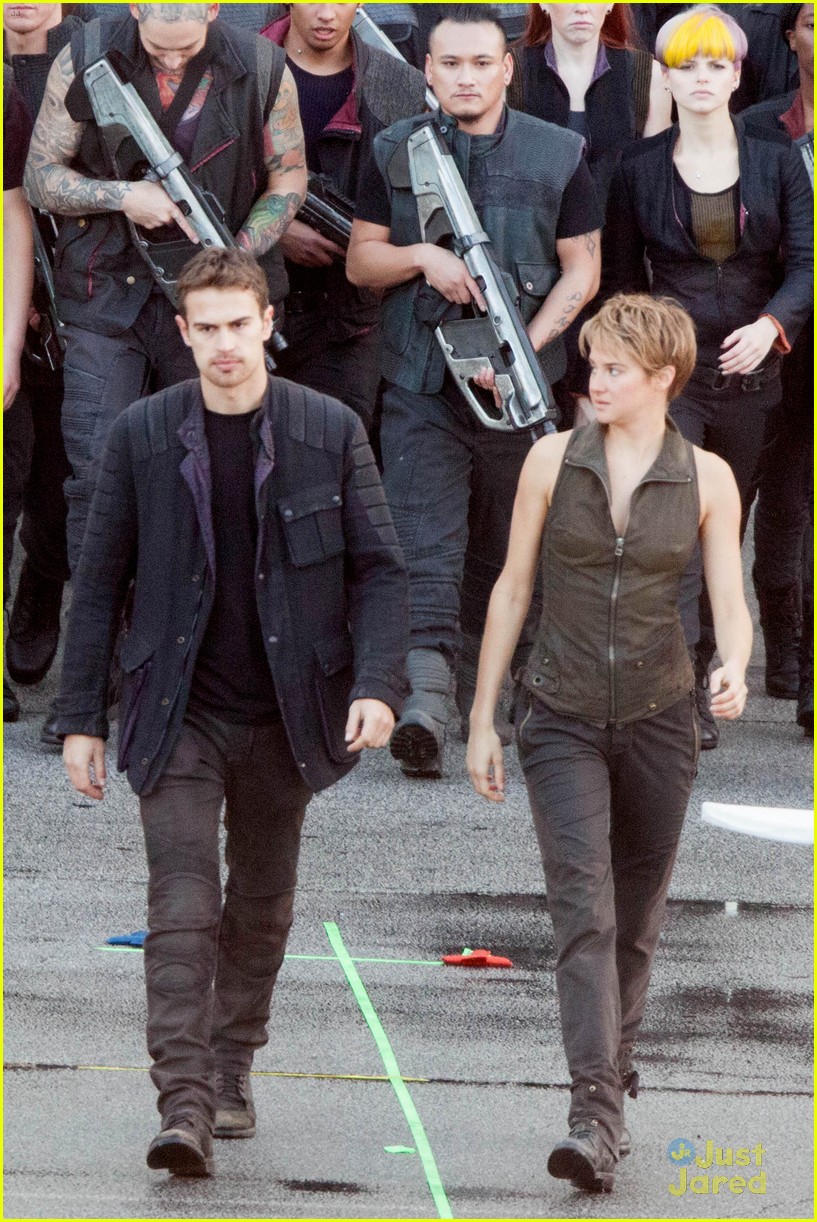 shailene woodley theo james are back to work on insurgent 24