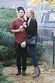 veronica dunne max ehrich cute christmas tree couple 05