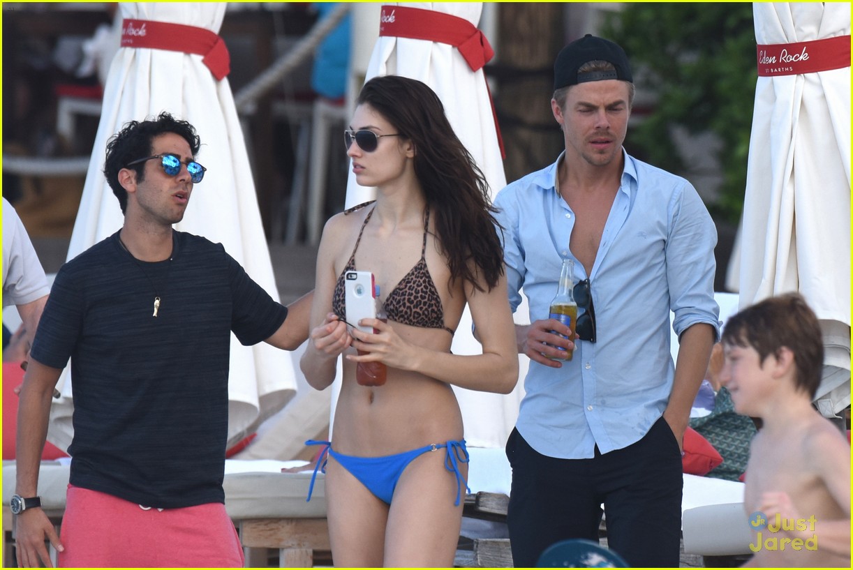 derek hough gets cozy in st barts with mystery brunette 08