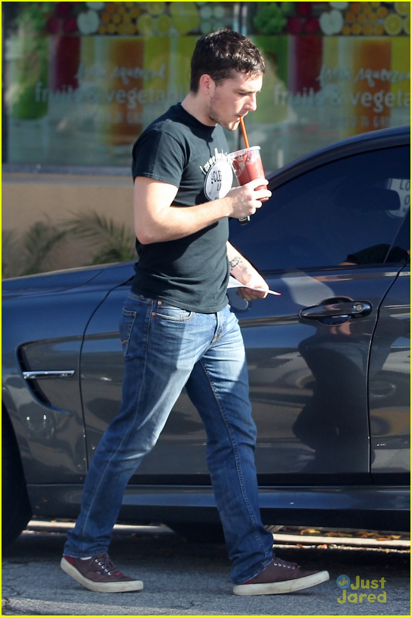 Josh Hutcherson Shows How Much He Loves His Smoothie By Licking the Cup