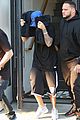 justin bieber covers hair with two cushions after salon visit 15