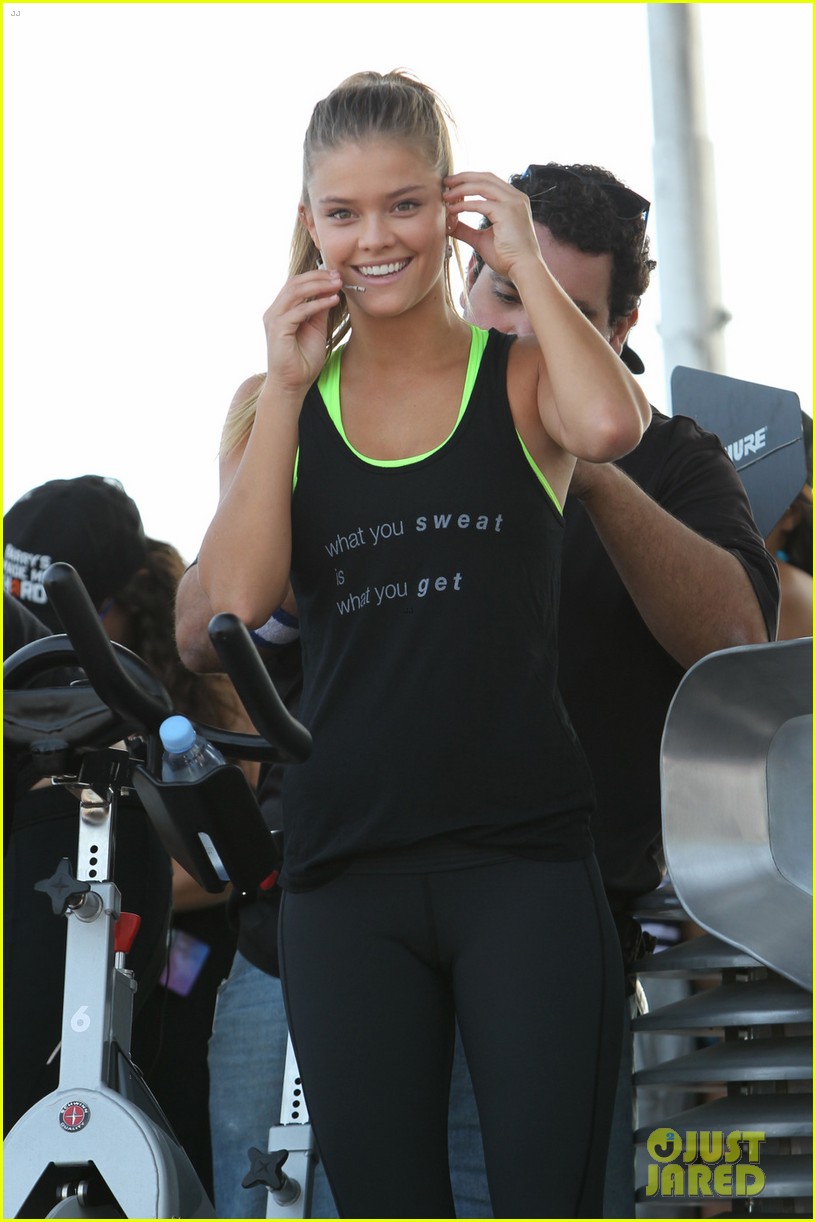 nina agdal gets miami excited for a spin class after supporting christy turlington 21