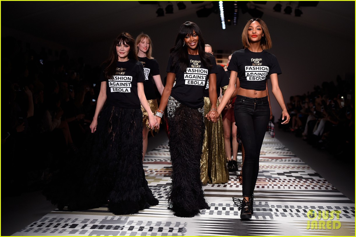 naomi campbell jourdan dunn more hit the runway at fashion for relief 12