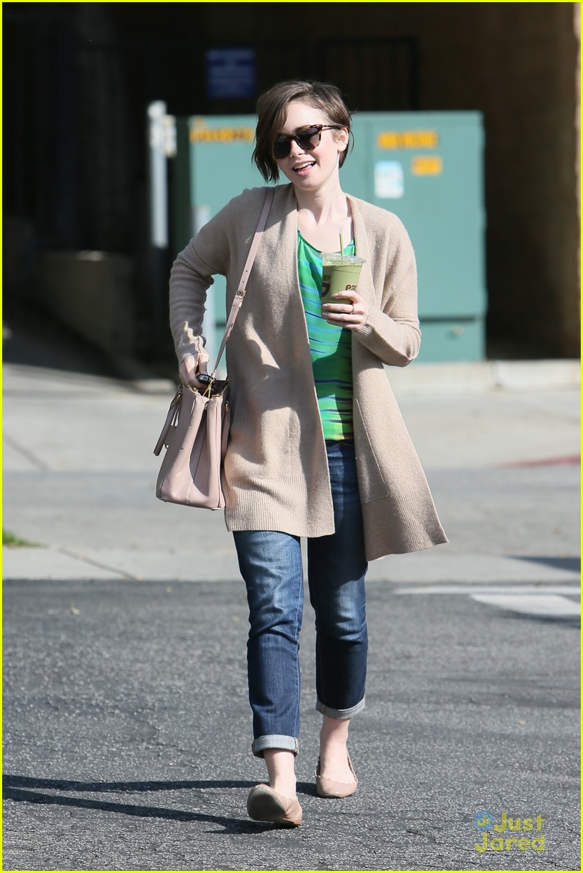 lily collins shows pixie cut mom fashion inspiration 11