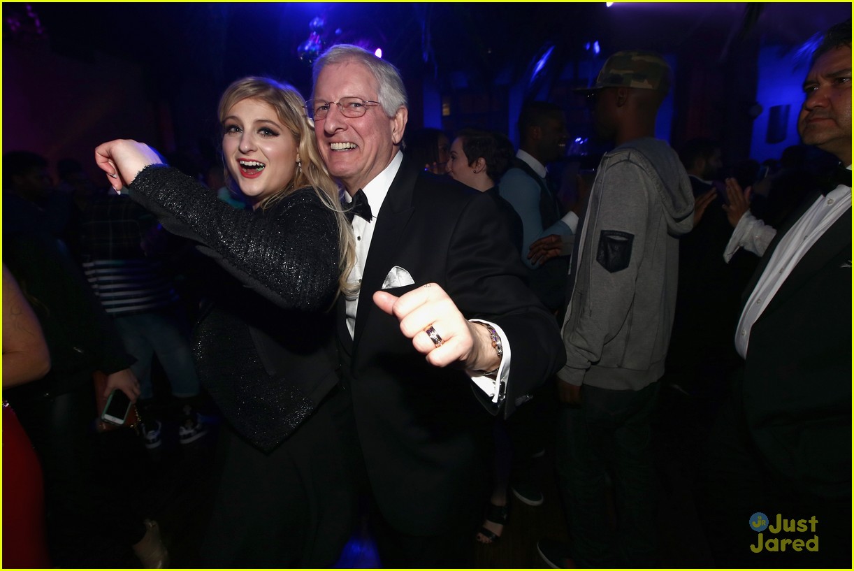 meghan trainor parties with pharrell williams after grammys 02