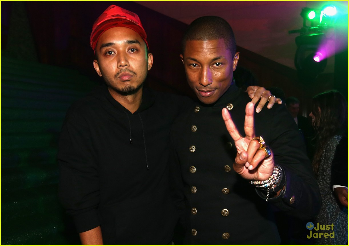 meghan trainor parties with pharrell williams after grammys 04