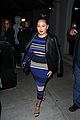 adrienne bailon black blue white gold two piece real dinner 07