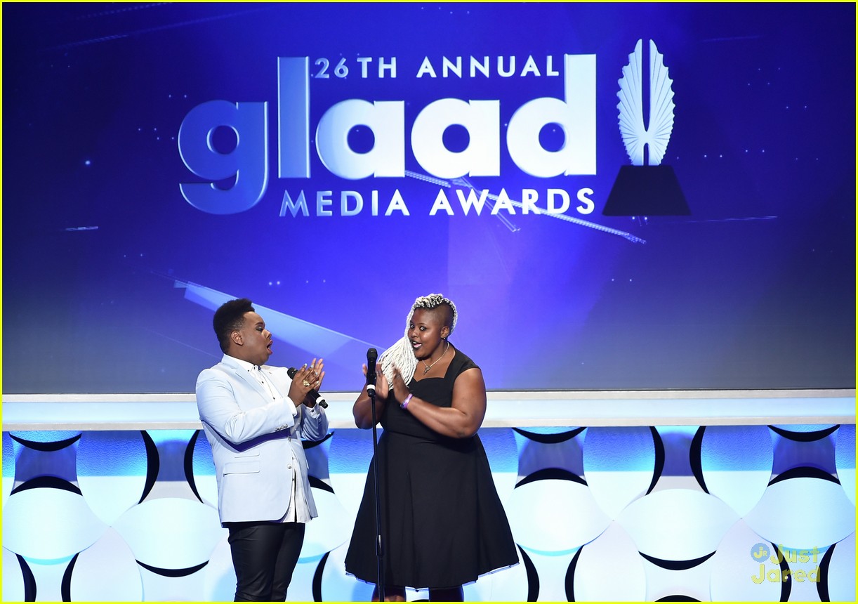 alex newell aja naomi king glaad media awards 33