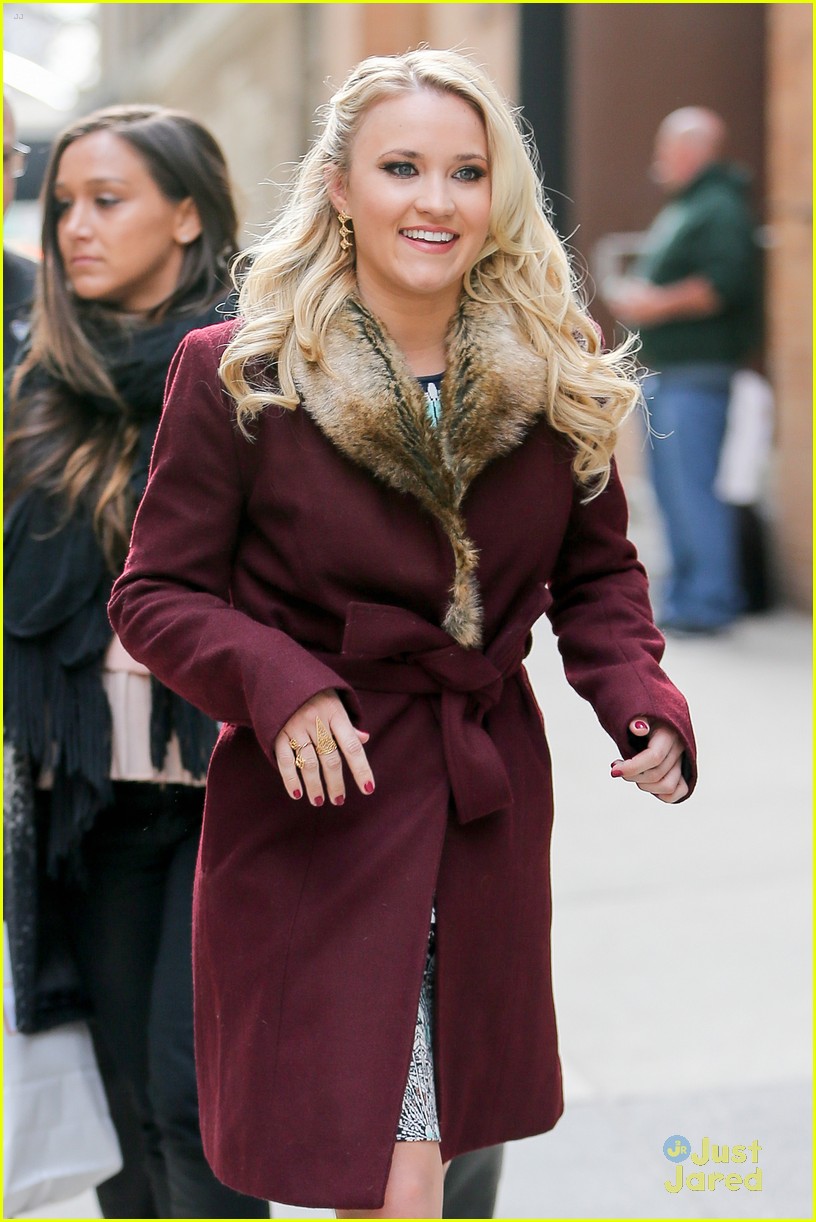 emily osment red coat nyc young trend 03