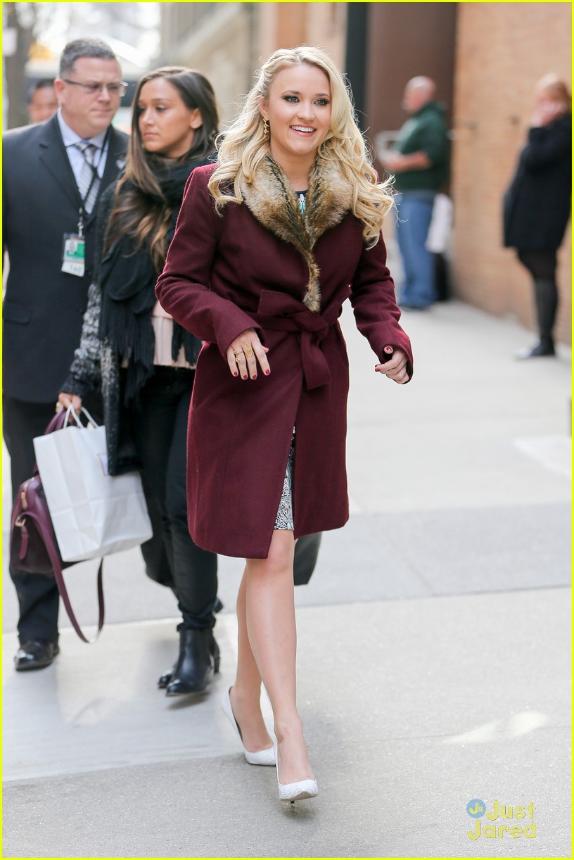 emily osment red coat nyc young trend 06