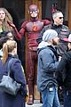 grant gustin gives out bunny ears on the flash set 01