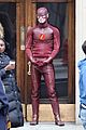 grant gustin gives out bunny ears on the flash set 08