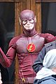 grant gustin gives out bunny ears on the flash set 12