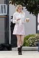 lea michele emma roberts step out on scream queens set 05