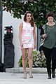 lea michele emma roberts step out on scream queens set 23