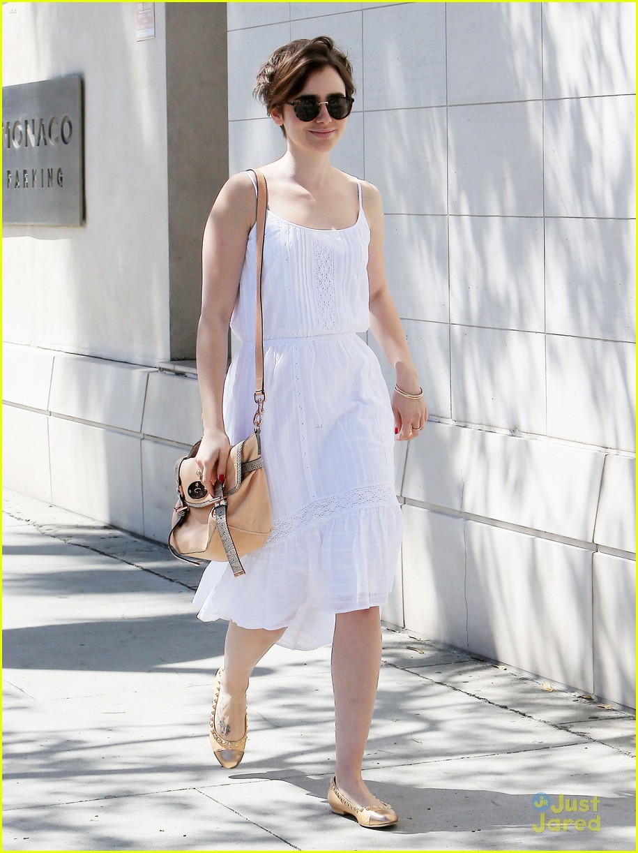 lily collins sundress thanks fans bday book 10