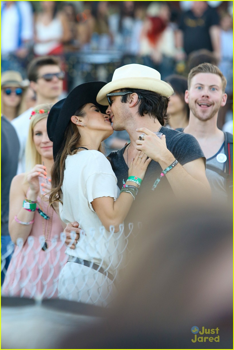 Ian Somerhalder Nikki Reed Pack on the PDA at Coachella 2015