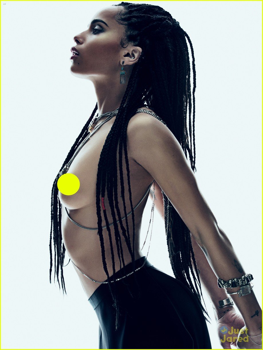zoe kravitz goes topless flaunt nipples in magazine feature 02