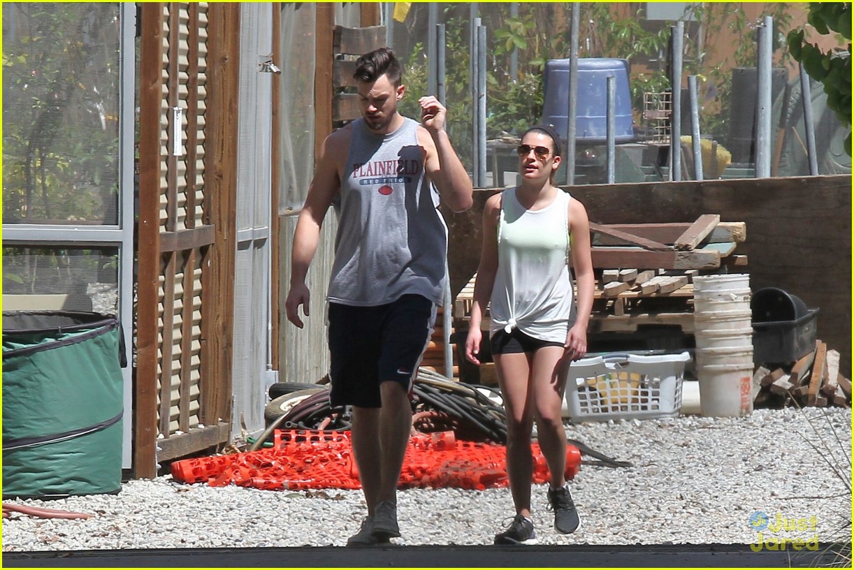 lea michele hikes with matthew after returning 02