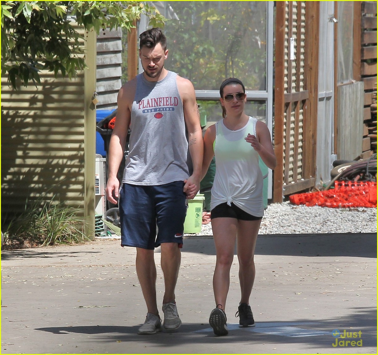 lea michele hikes with matthew after returning 10