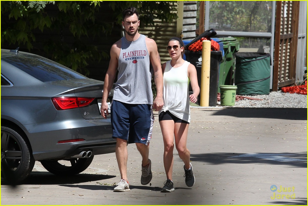 lea michele hikes with matthew after returning 14