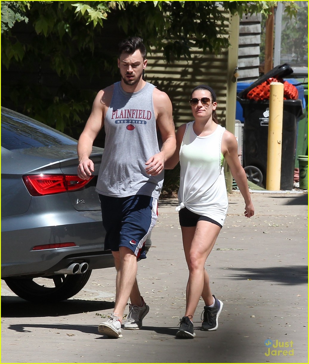 lea michele hikes with matthew after returning 15