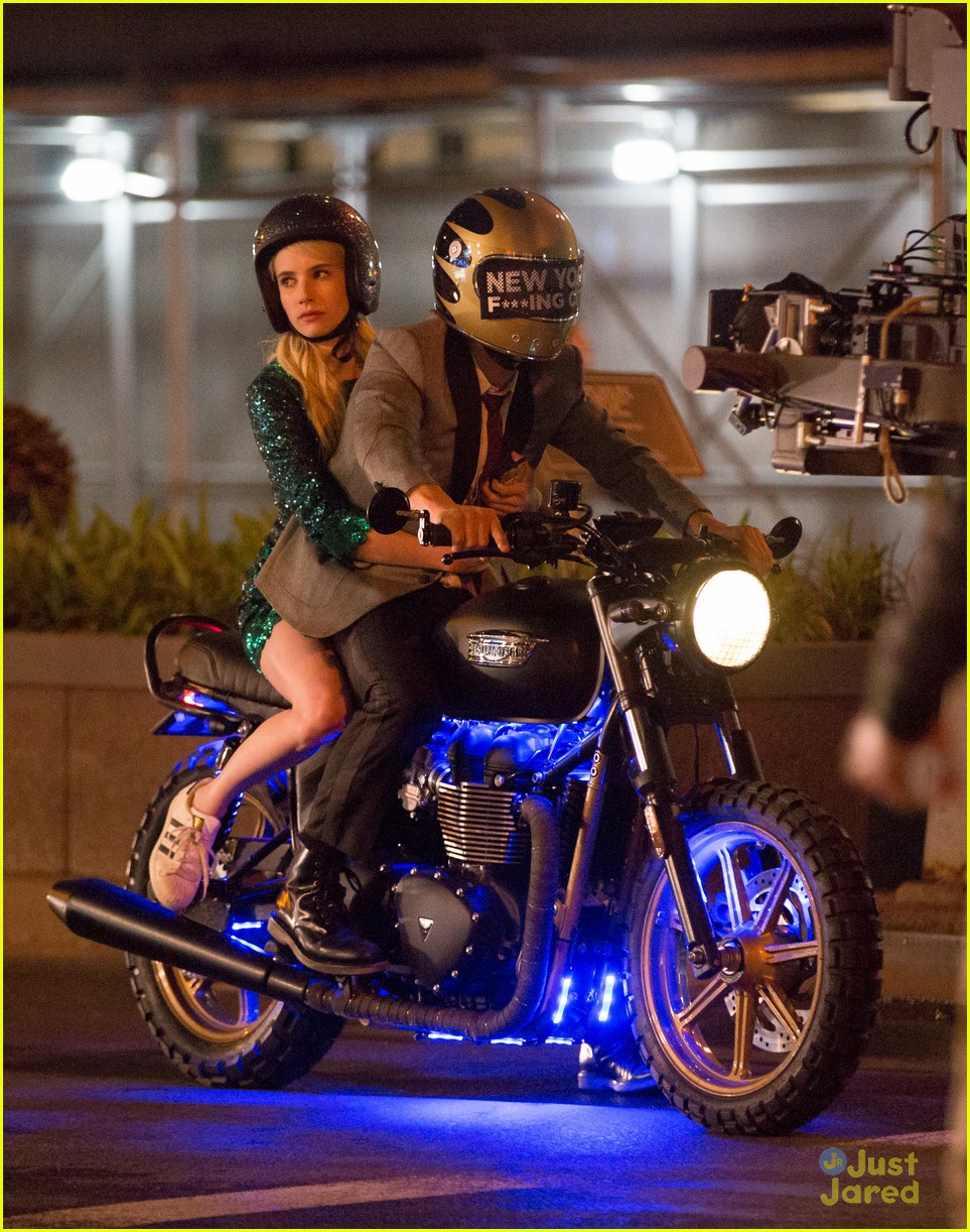 emma roberts has nerve to take motorcycle ride 13