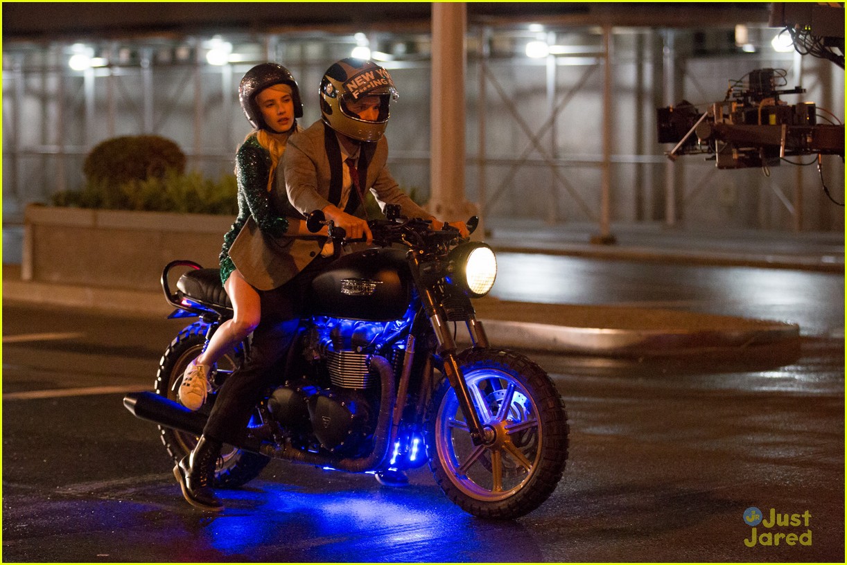 emma roberts has nerve to take motorcycle ride 14