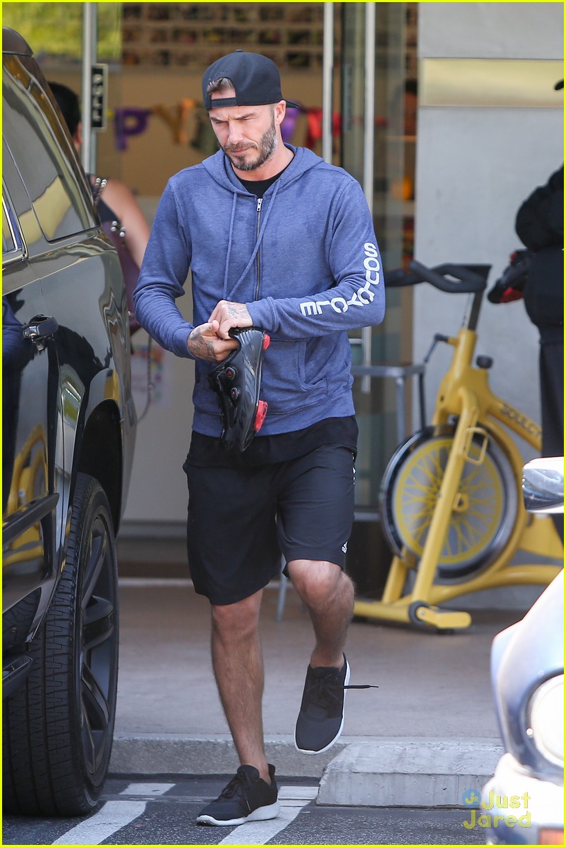 david beckham soulcycle with son brooklyn 06