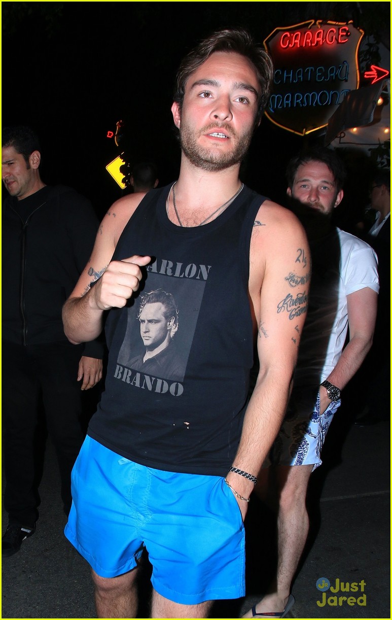 ed westwick looks ready for the beach 06