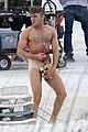 zac efron shirtless nearly naked on set 01