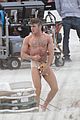 zac efron shirtless nearly naked on set 05