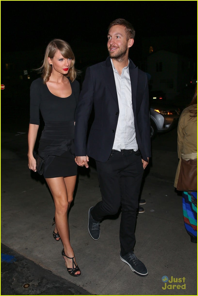 taylor swift calvin harris hold hands on cute date night 01