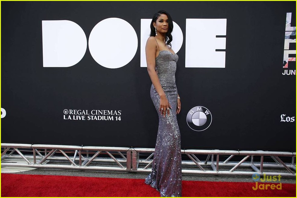 chanel iman looks dope in her sparkling dress at premiere 06