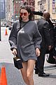 kendall jenner nyc shirt dress kylie jenner miami arrival 05