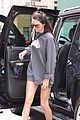 kendall jenner nyc shirt dress kylie jenner miami arrival 07
