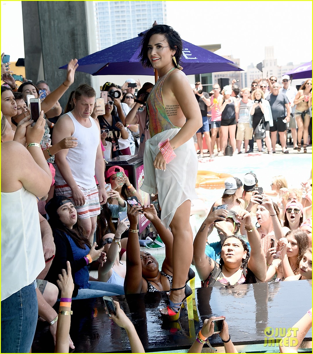 demi lovato falls cool for the summer party 13