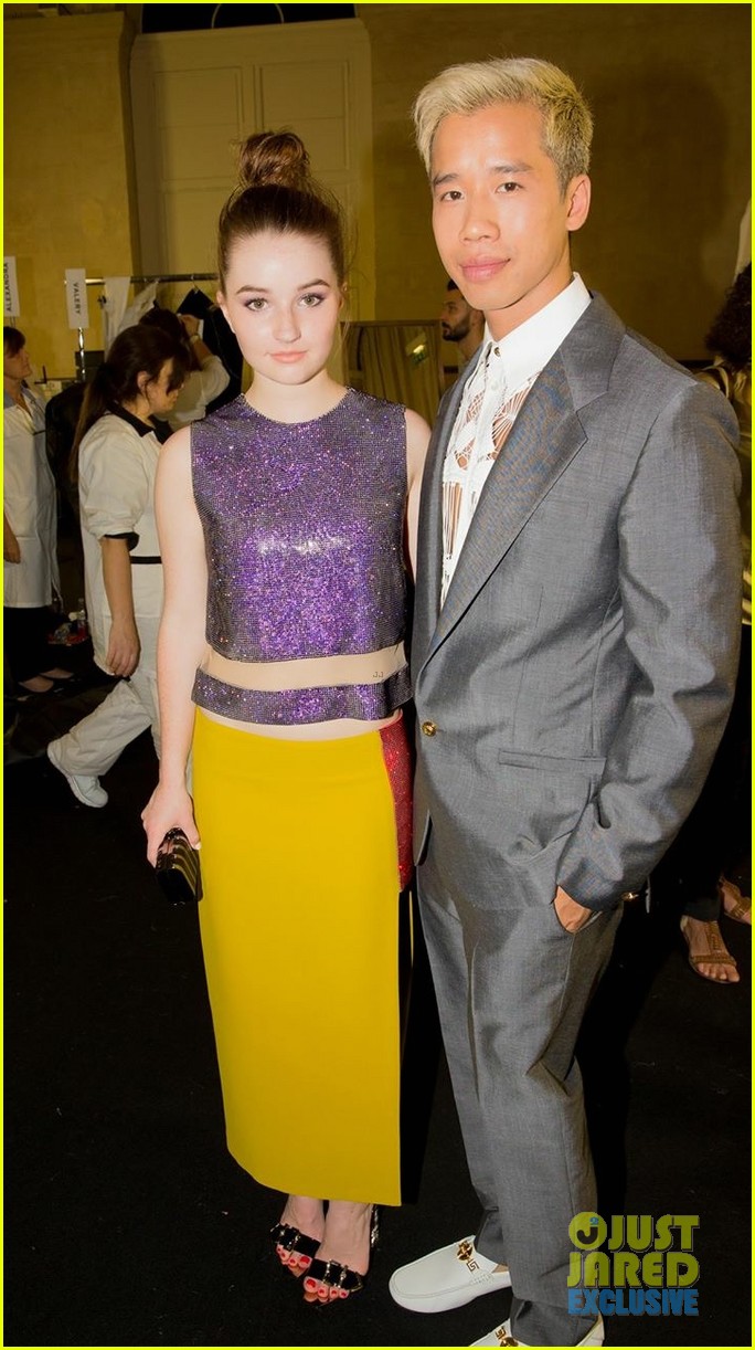 kaitlyn dever attends first fashion show ever with versace 04