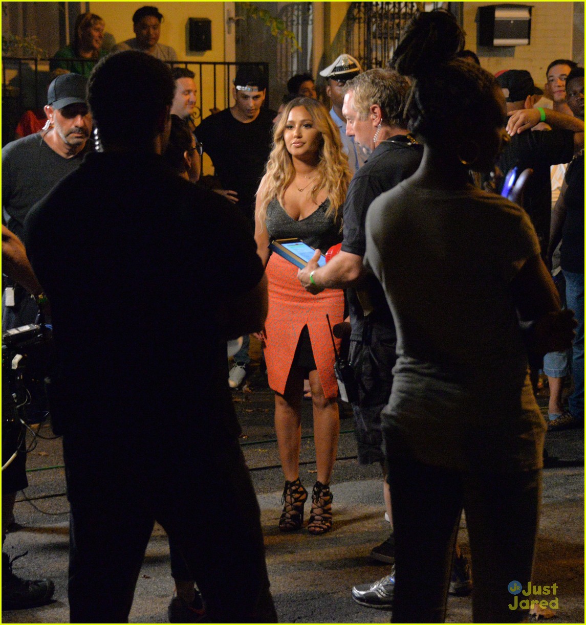adrienne bailon tyler posey knock knock philly filming 07