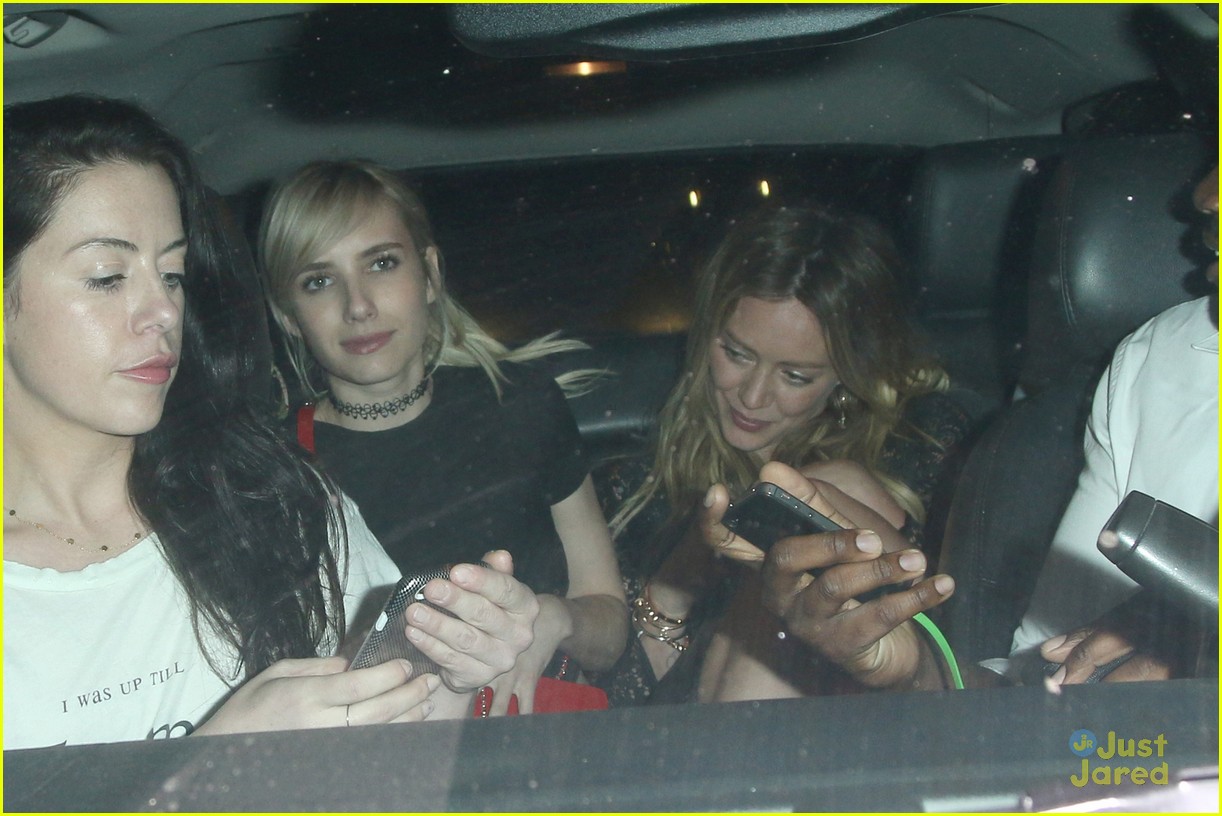 emma roberts hilary duff chateau dinner night out 09