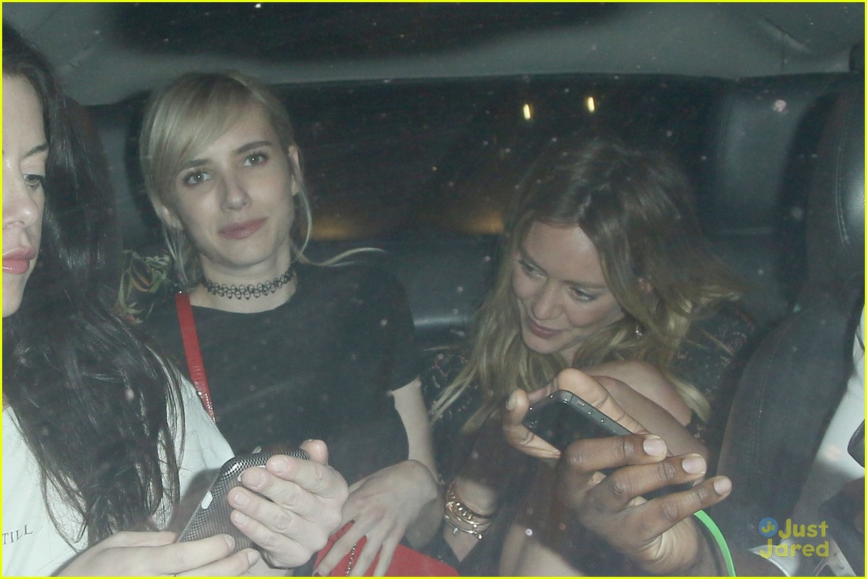emma roberts hilary duff chateau dinner night out 20
